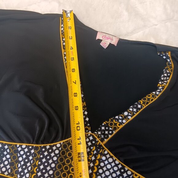 Candie's Blouse Y2K 90's Flutter Sleeve Plunging V-Neck - Picture 14 of 14